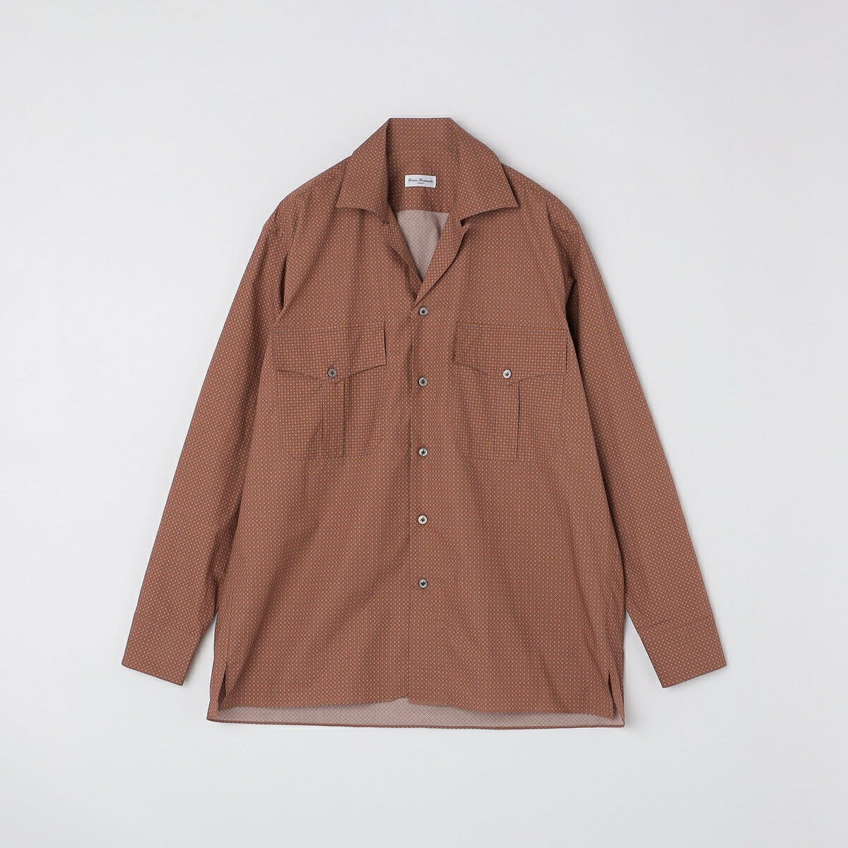 【SHIPS別注】Errico Formicola: 小紋柄プリント オープンカラー シャツ /シップス(SHIPS)
