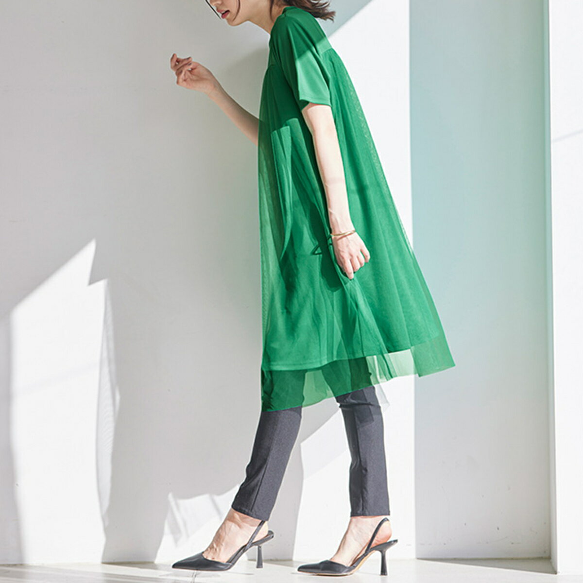 ひんやり！チュールレイヤードチュニック／ラナン（Ranan）