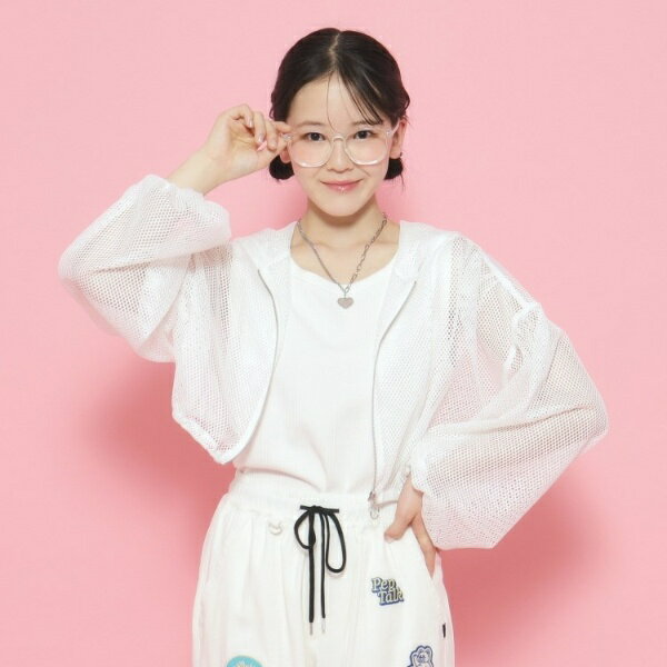 カットメッシュZIPパーカー／ピンクラテ（PINK-latte）のサムネイル