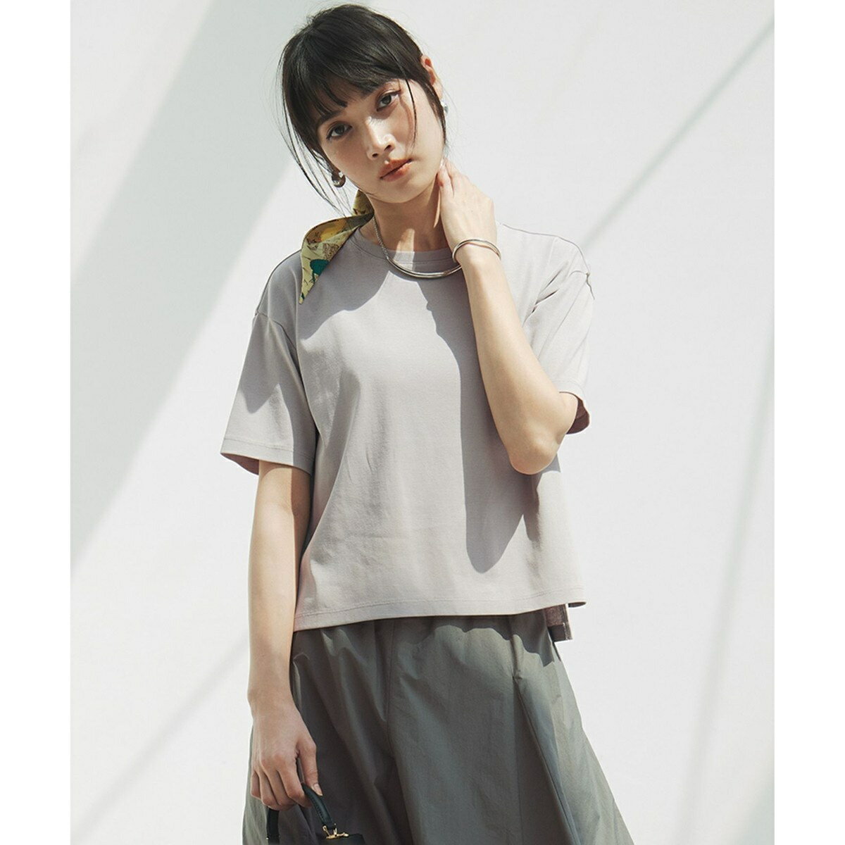 【GLOW8月号掲載/接触冷感】半袖 クロップド IT TEE／23区（23KU）