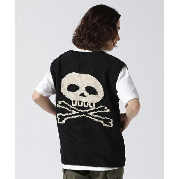 MacMahon Knitting Mills CrewNeck Vest Pocket-Skull^r[o[iBEAVERj