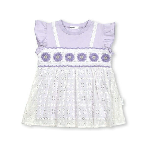 お花かぎ編みレースドッキングTシャツ(80~130cm)／スラップスリップ（SLAP SLIP）のサムネイル