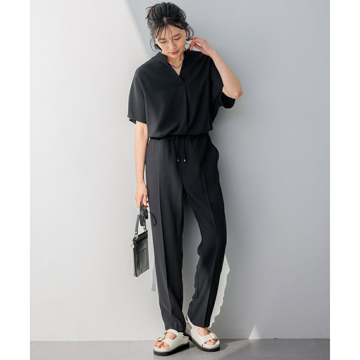 【新色追加/洗える】ストレッチジョーゼット テーパード パンツ／23区（23KU） 0101marui-12629361 丸井(マルイ)楽天市場店 サンプル画像3