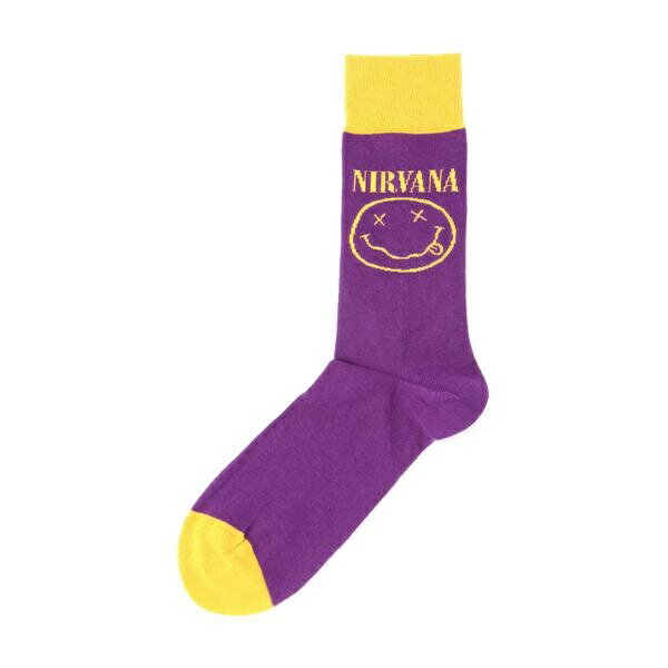 NIRVANA／ニルヴァーナ　YELLOW HAPPY FACE SOCKS ソックス／ビーバー（BEAVER）