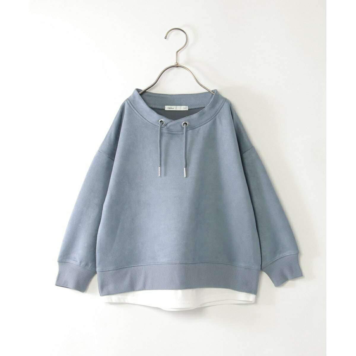 【洗濯機で洗える／親子コーデ】GOKU楽フェイクスエードルーイカラーレイヤードプルオーバー（120?／イ..