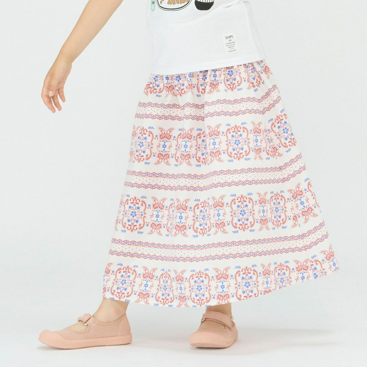 SHIPS Colors:〈洗濯機可能〉2WAY プリント スカート(100~140cm)／シップス カラーズ（SHIPS Colors）