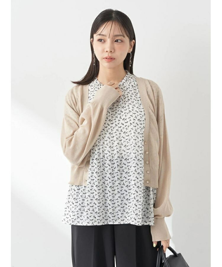 シアーラメVネックカーディガン/アースミュージック&エコロジー(earth music&ecology)