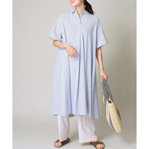 【洗える】スキッパーストライプワンピース／アー・ヴェ・ヴェ（a.v.v）