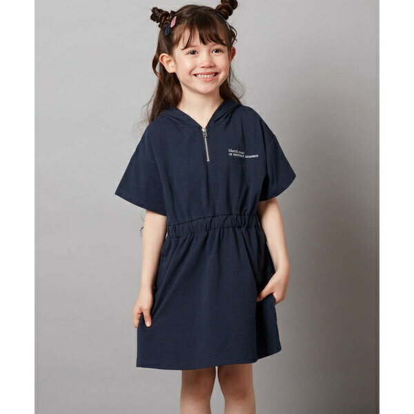 [100-130]【接触冷感】ハーフジップフーディワンピース／アー・ヴェ・ヴェ（a.v.v）