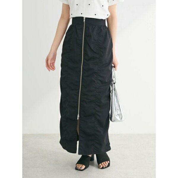 ・ELENCARE　DUE　シャーリングW-ZIPスカート／グリーンパークス（Green Parks）のサムネイル