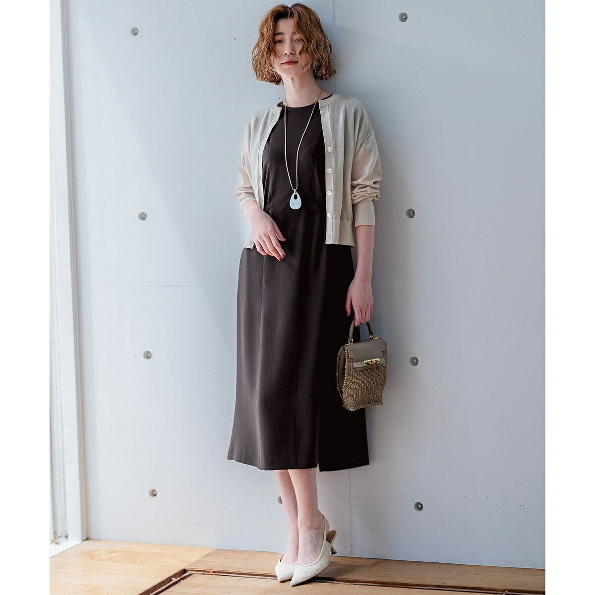 【撥水加工/洗える】キューティクルストレッチツイル ワンピース／23区（23KU） 0101marui-12634339 丸井(マルイ)楽天市場店 サンプル画像3