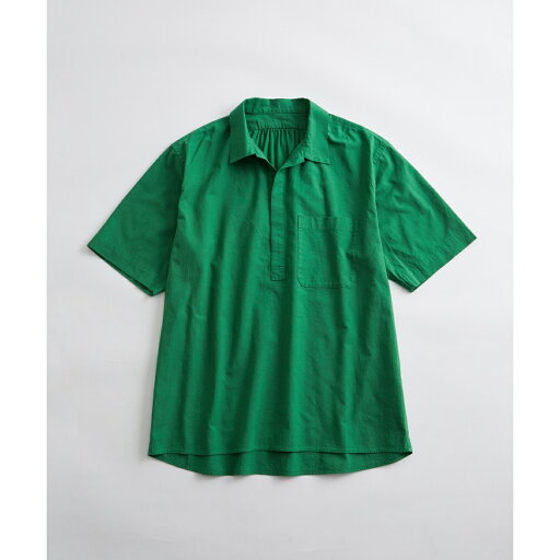 コットンリネン スキッパー ショートスリーブ シャツ / ロングシーズン着用可能/アダムエロペ(ADAM ET ROPE') コットンリネン スキッパー ショートスリーブ シャツ / ロングシーズン着用可能/アダムエロペ(ADAM ET ROPE')