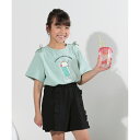 【110-140cm】肩開きリボン使いTシャツ/シューラルー(SHOOLARUE)