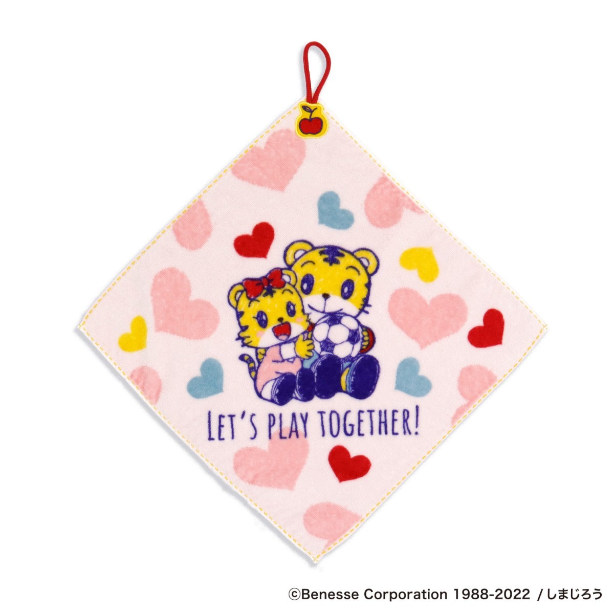 しまじろう ループ付きハート ウォッシュタオル/タオル美術館(Towelmuseum)