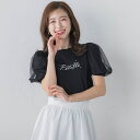 ジュエルロゴチュールパフTシャツ≪洗濯機で洗える≫/クイーンズコート(QUEENS COURT)