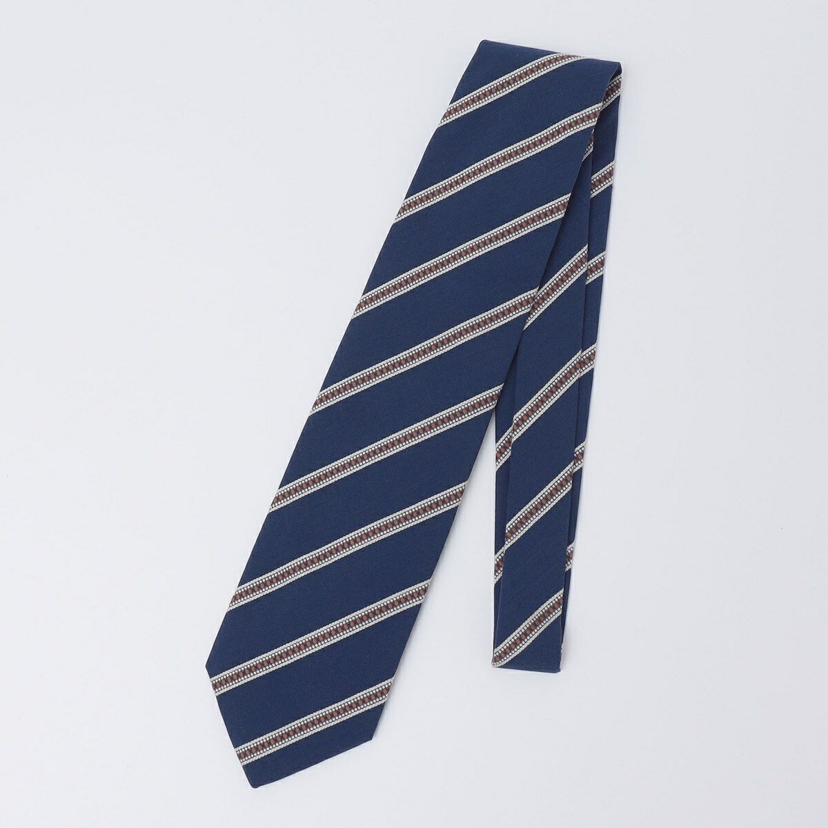 Salvatore Piccolo: ブロイダリー ストライプ ネクタイ／シップス（SHIPS）