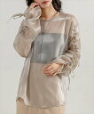 レディース 長袖シャーリング艶感シアートップス/テディショップ(TeddyShop)