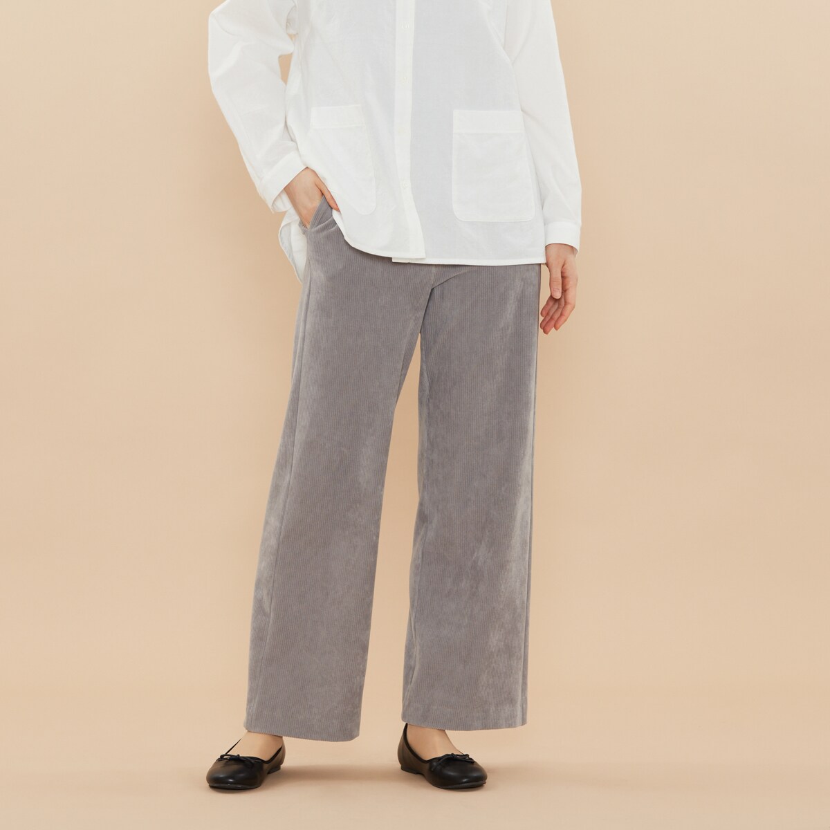 楽天丸井（マルイ）楽天市場店コーデュロイストレートパンツ　【日本生地・日本縫製】／アル・ディ・ラ（AL DI LA）