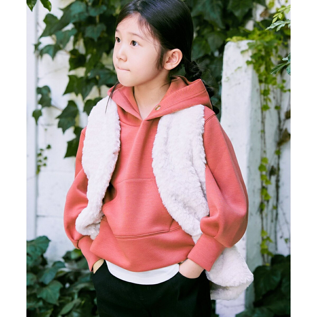 フェイクファーベスト(110?160cm)/イッカ(ikka)