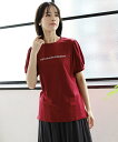 接触冷感パフスリーブロゴTシャツ/リアルキューブ(REAL CUBE)