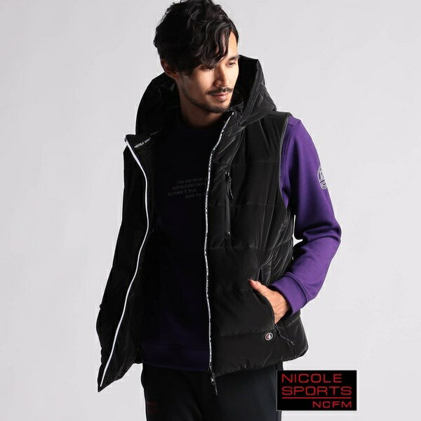 【NICOLE SPORTS】アラカルト パテッドベスト／ニコルクラブフォーメン（NICOLE CLUB FOR MEN）