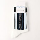 ライン×ロゴデザインクルーソックス/ニコルクラブフォーメン(NICOLE CLUB FOR MEN)