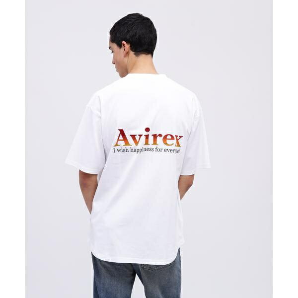 《WEB限定》GRADATION EMBROIDERY LOGO T-SHIRT／アヴィレックス（AVIREX）