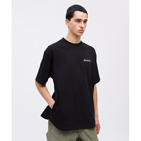 《WEB限定》GRADATION EMBROIDERY LOGO T-SHIRT／アヴィレックス（AVIREX）
