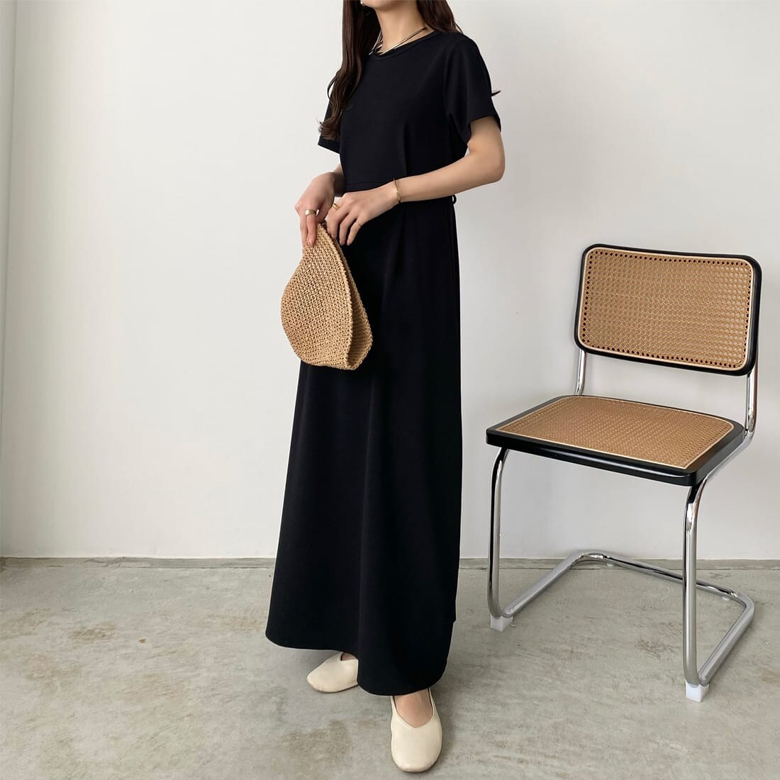 callautia　ウエストタックカットワンピース／カラウティア（callautia）