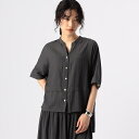 【セットアップ対応】シアーストライプ ドルマンブラウス/ギャバジン K.T(Gabardine K.T)