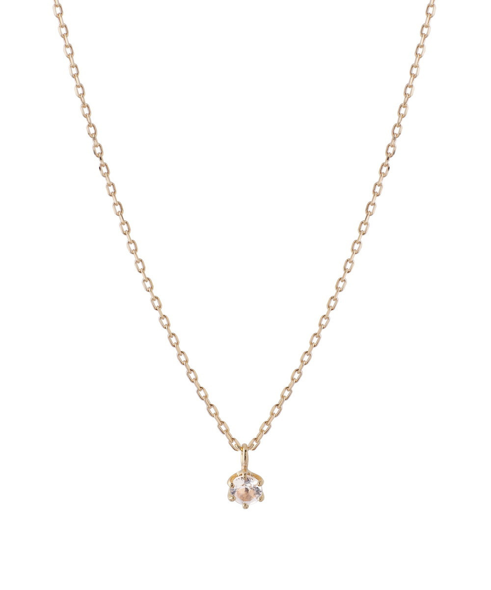 誕生石ネックレス[K10][6月：ブルームーンストーン]／アネモネ（ANEMONE）