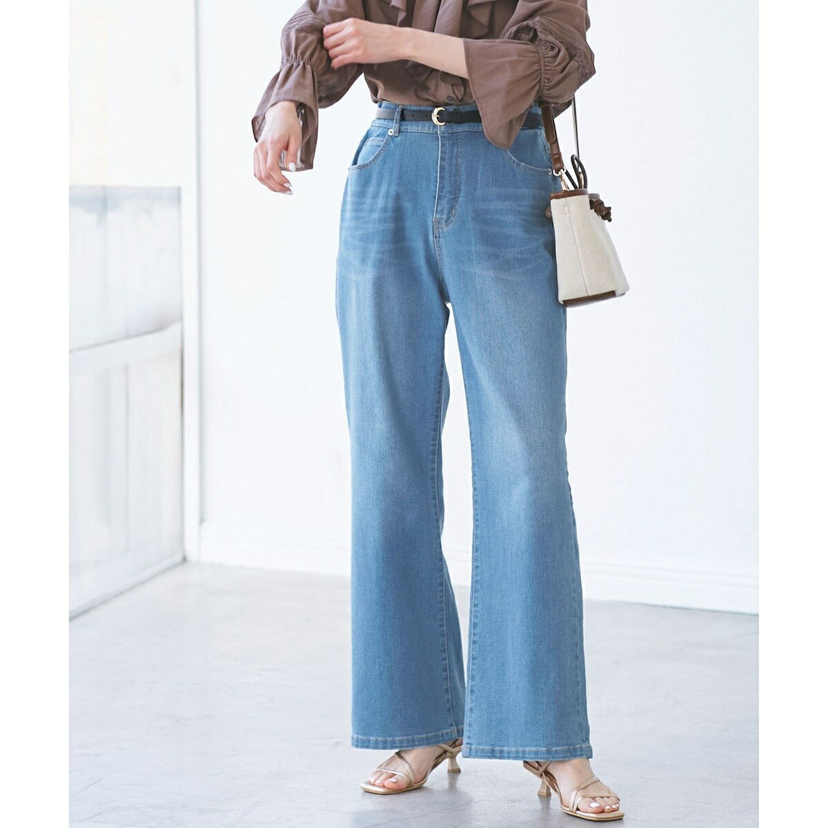【ウエスト革命デニム】ウエストシェイプフレアデニムパンツ／ロペピクニック（ROPE' PICNIC） 0101marui-12656840 丸井(マルイ)楽天市場店 サンプル画像3