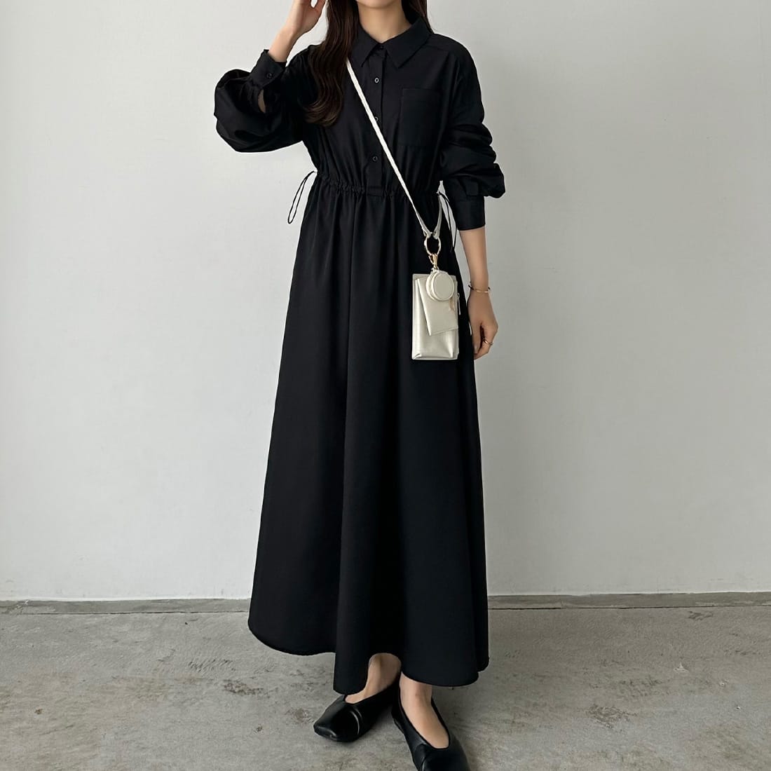 callautia　ドロストシャツワンピース【ペチスカートセット】／カラウティア（callautia）