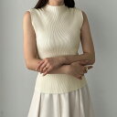 Louere ボトルネックノースリーブリブニット/ルエレ(Louere)