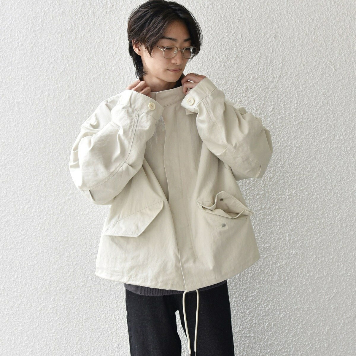 SHIPS any: 〈洗濯機可能〉ドルマンスリーブ スタンドカラー ショート モッズ ブルゾン◇／シップス エ..