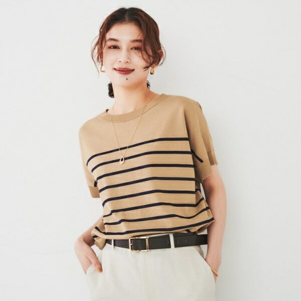 【2WAY薄手清涼感】コットンエステル サマーニット／アンタイトル（UNTITLED）