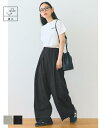 【WEB限定セール】ナイロン ワイド パンツ 全2色/コカ(coca)