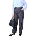 【fleur】【L~5L】【セットアップ・ウォッシャブル】 コンパクトツイル ストレート パンツ/フルールbyミントブリーズ(fleur by mint breeze)