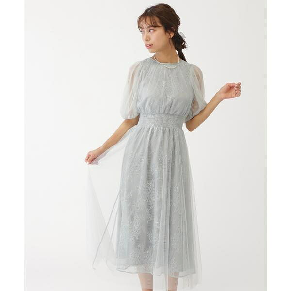 チュール×レースレイヤードドレス／ジル バイ ジル スチュアート（JILL by JILL STUART）