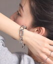 LHMEボリュームハーフダブルチェーンブレスレット/シルバー/サージカルステンレス金属アレルギー対応/エルエイチエムイー(LHME)