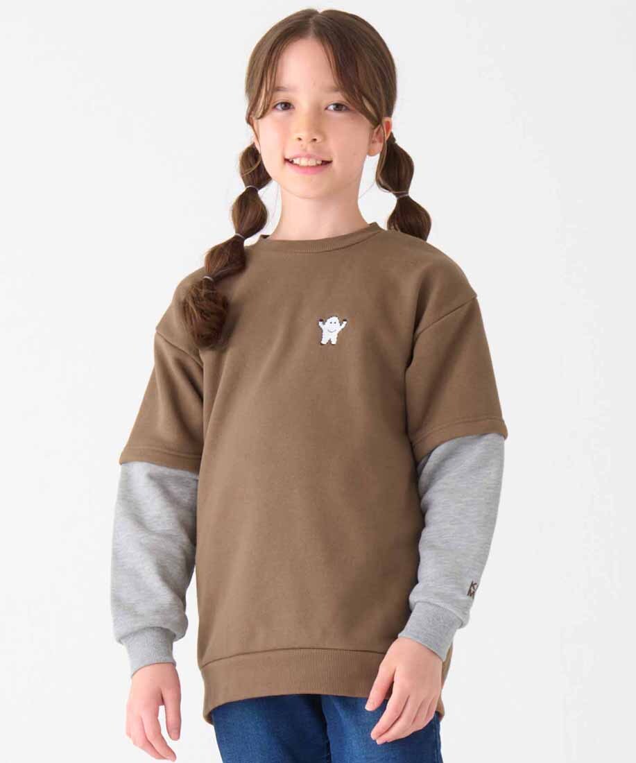 【全5色×6サイズ展開！】フェイクレイヤード スウェット 雪男 120cm〜170cm／クリフメイヤー（KRIFF MAYER）