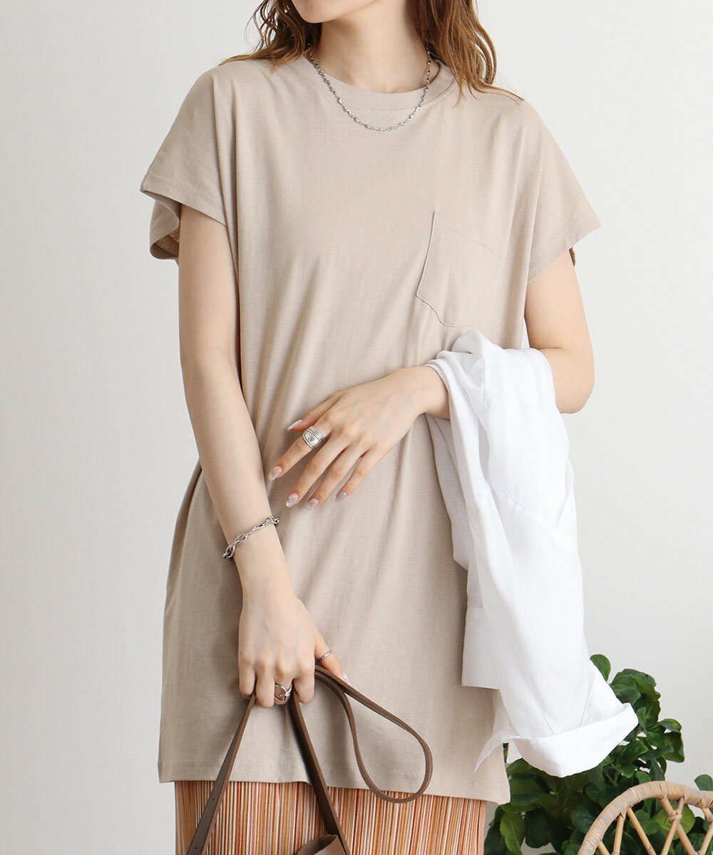 オーバーサイズモックネックチュニックTee/アットワン(atONE)