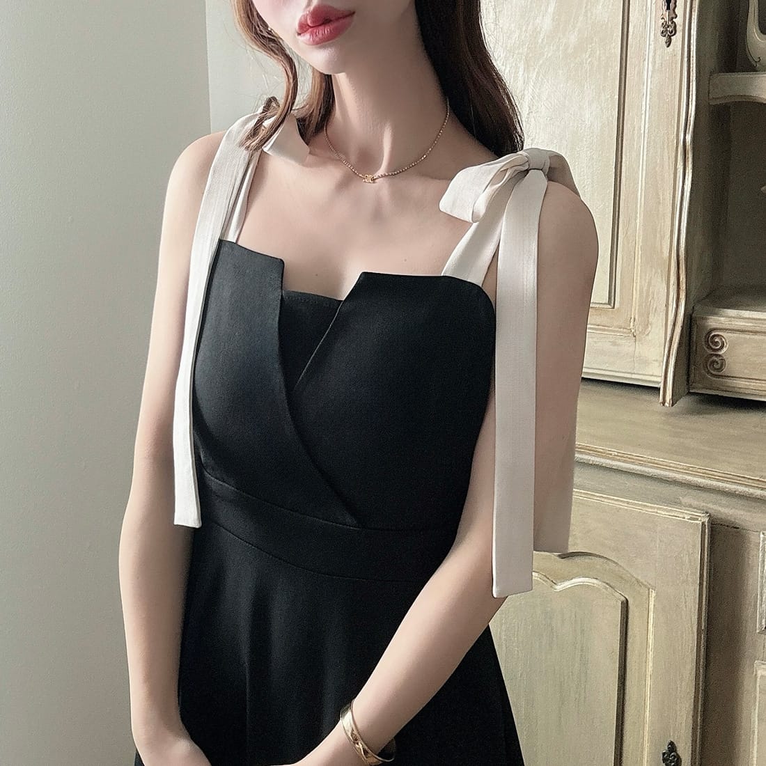 Meiru　カシュクール風フレアキャミワンピース／メイル（Meiru）