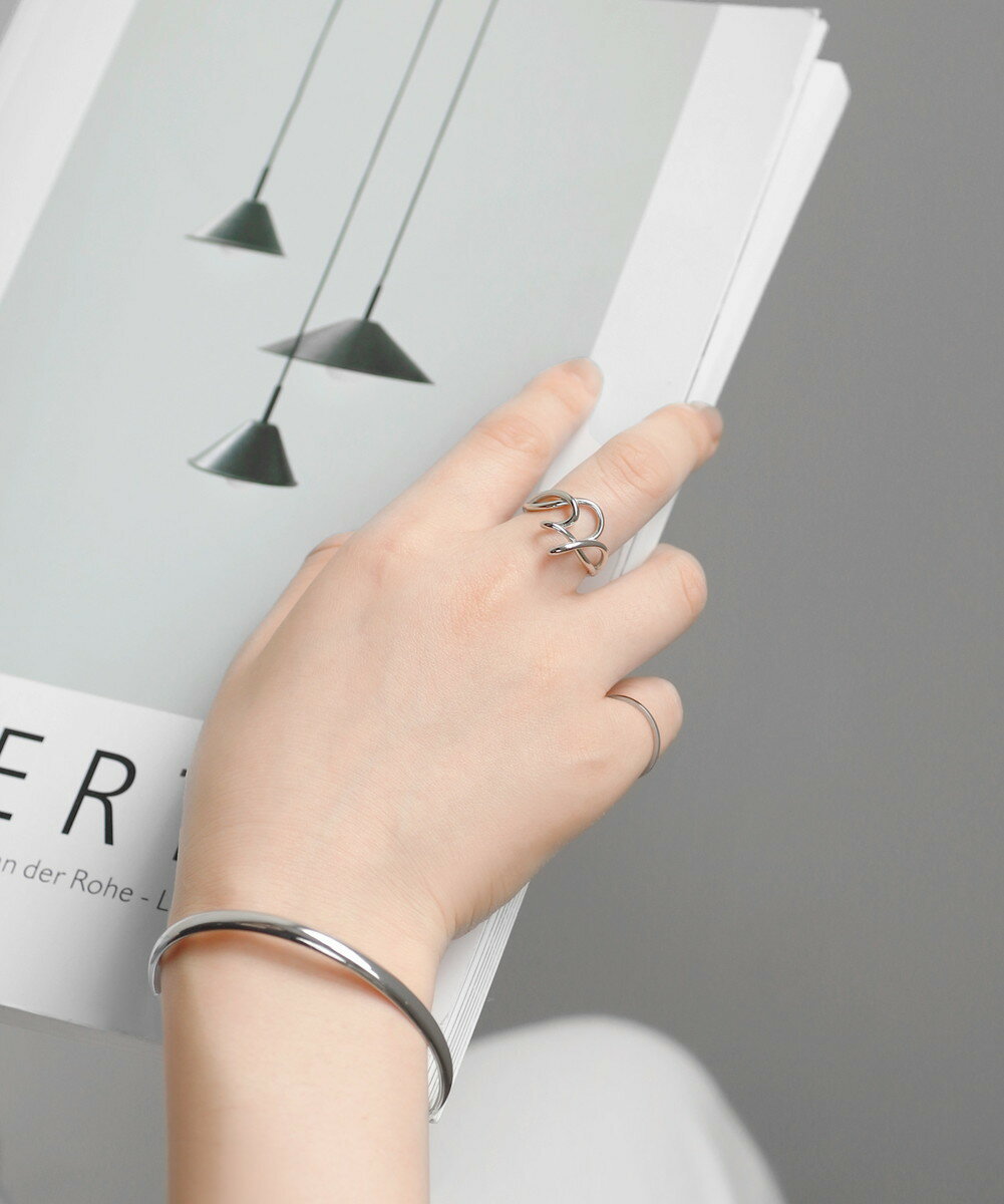 【ステンレス】ニュアンスラインリング／アネモネ（ANEMONE）