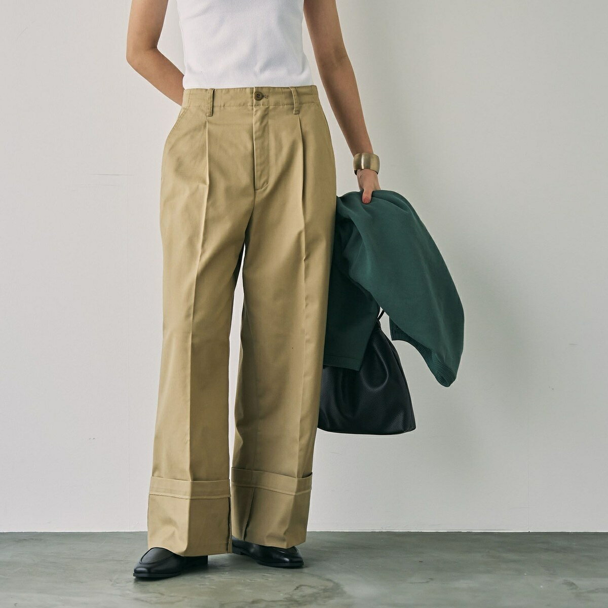 ロールアップチノワイドパンツ／コーエン（coen）(4)