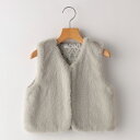 SHIPS KIDS:85~95cm / フェイクファー×リバティ ベスト/シップス(SHIPS)