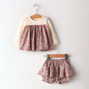 SHIPS KIDS:70~80cm / フラワー 長袖 セット ロンパース/シップス(SHIPS)