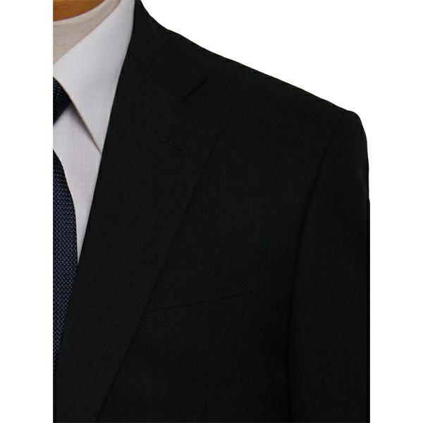 【KONAKA】2釦シングルスーツ スペアパンツ付き 秋冬 黒無地 ブラック 1タック 大きいサイズ／コナカ（konaka）