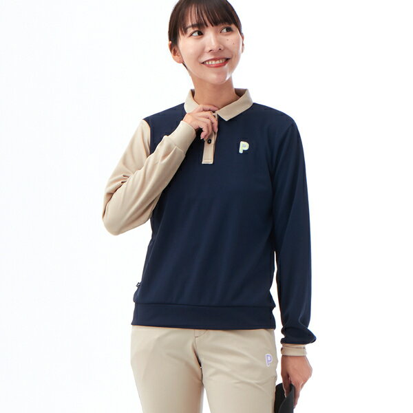 PUMA GOLF/プーマゴルフ/ゴルフ PC WストレッチアシメCBPロゴLSポロ／プーマ（PUMA）