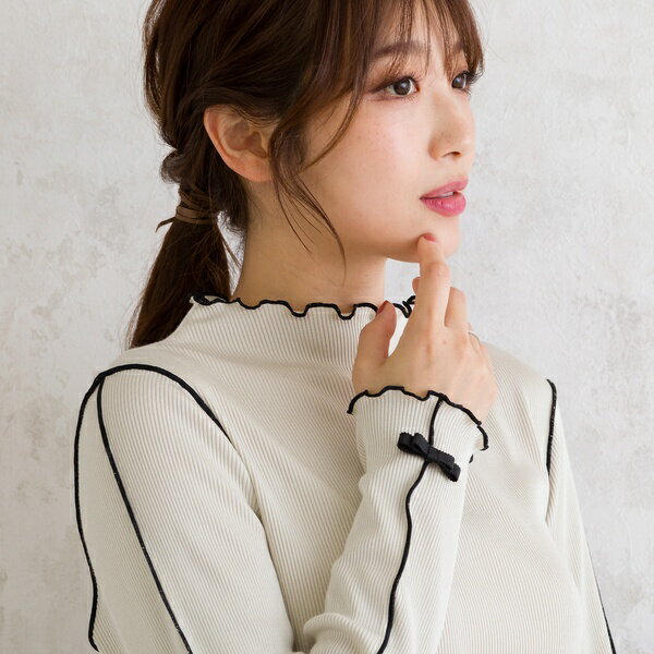 配色メローカットソー／ローズティアラ（Rose Tiara）